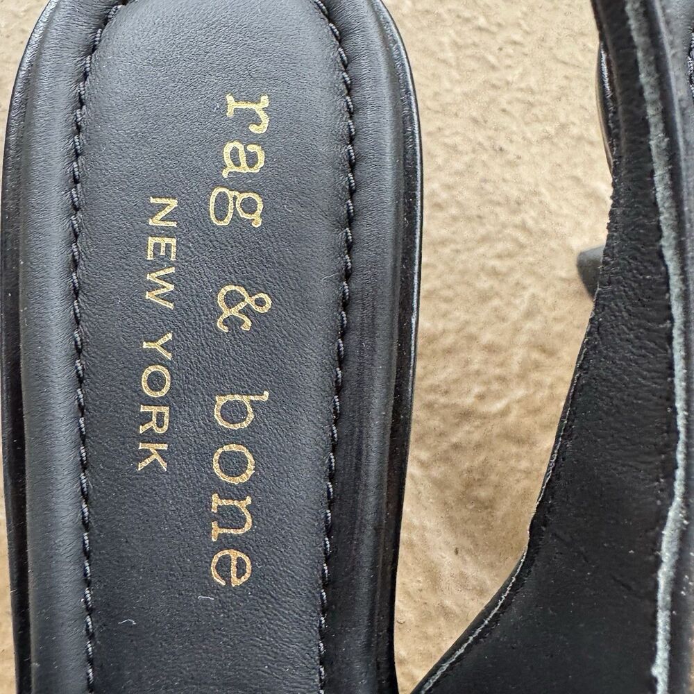 Rag & Bone Madison 7 Leopard Calf Hair Slingback Kitten Heel Pumps Sz 37 M $468 - Picture 12 of 16